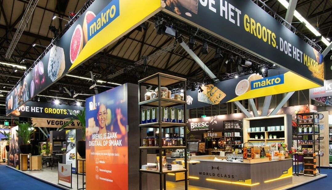 ontwerp van makro beursstand